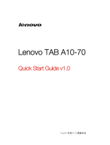 Lenovo A10-70 クイックスタートガイド