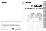 Nikon AF-S 24-85mm f/3.5-4.5G ED VR Nikkor 取扱説明書