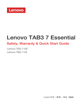 Lenovo TAB3 7 Essential TB3-710I Safety, Warranty & Quick Start Manual