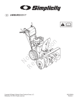 Simplicity SNOWTHROWER, DUAL STAGE, SIMPLICITY ユーザーガイド