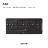 Logitech K800 Illuminated Wireless Keyboard ユーザーマニュアル