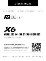 Mee Audio X6 Wireless In-Ear Stereo Headset ユーザーマニュアル