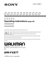 Sony WM-FX877 取扱説明書