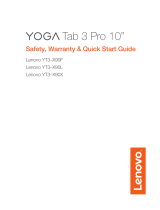 Lenovo YOGA Tab 3 Pro 10" YT3–X90X Safety, Warranty & Quick Start Manual