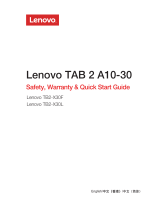 Lenovo TB2-X30F Safety, Warranty & Quick Start Manual