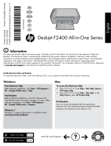 HP Deskjet F2400 All-in-One series リファレンスガイド