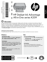 HP Deskjet Ink Advantage All-in-One Printer series - K209 リファレンスガイド