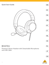 Behringer BH470U Premium Stereo Headset クイックスタートガイド
