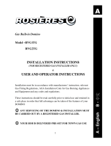 ROSIERES RVG1TG Installation Instructions Manual