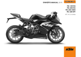 KTM RC 200 2015 取扱説明書