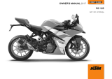 KTM RC 125 2017 取扱説明書