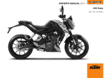 KTM 200 Duke 2017 取扱説明書