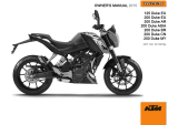 KTM 125 Duke 2015 取扱説明書