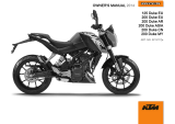 KTM 125 Duke 2014 取扱説明書