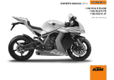 KTM 1190 RC8 R 2014 取扱説明書