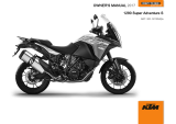 KTM 1290 Super Adventure S 2017 取扱説明書