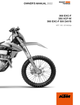 KTM 350 EXC-F Factory Edition 2022 取扱説明書