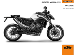 KTM 890 Duke R 2020 取扱説明書