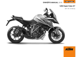 KTM 1290 Super Duke GT 2016 取扱説明書