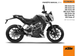 KTM 390 Duke 2014 取扱説明書