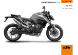 KTM 790 Duke 2019 取扱説明書