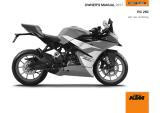 KTM RC 250 2017 取扱説明書