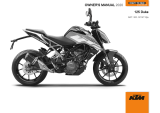 KTM 125 Duke 2020 取扱説明書