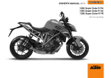 KTM 1290 Super Duke R 2015 取扱説明書