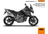 KTM 990 Supermoto T 2013 取扱説明書