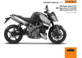 KTM 990 Super Duke R 2013 取扱説明書