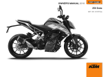 KTM 250 Duke 2018 取扱説明書