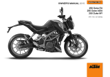 KTM 250 Duke 2015 取扱説明書