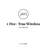 JAYS T5TW02 t-Five+ True Wireless Earbuds ユーザーマニュアル