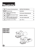 Makita DB0480/DBO481/DB0482 Cordless Finishing Sander ユーザーマニュアル