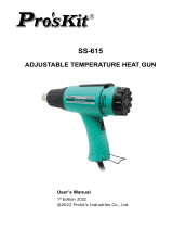 Pro sKit SS-615 Adjustable Temperature Heat Gun ユーザーマニュアル