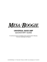 Mesa/Boogie Universal Bass Amp Quickstart Guide ユーザーマニュアル