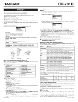 Tascam DR-701D 取扱説明書