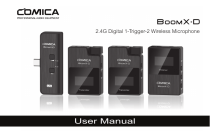 BoomX-D 2.4Gワイヤレスマイクの送信機、受信機、UC受信機を含めた使用