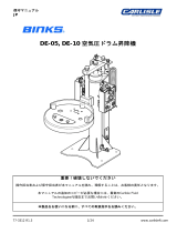 Carlisle BINKS - DE-05, DE-10 Pneumatic Drum Elevator ユーザーマニュアル