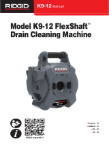 RIDGID เครื่องมือทำความสะอาดท่อระบายน้ำรอบผนังท่อ FlexShaft รุ่น K9-12 ユーザーマニュアル