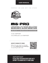 Mee Audio M6 PRO Universal-Fit Noise-Isolating Musician’s In-Ear Monitors M6PROBT ユーザーマニュアル
