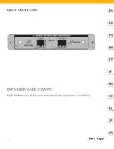 Behringer X-DANTE クイックスタートガイド