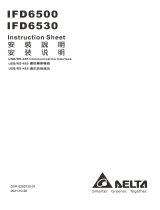 Delta IFD6500, IFD6530 USB/RS-485 Communication Interface ユーザーマニュアル