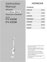 Hitachi PV-X80M Vacuum Cleaner ユーザーマニュアル