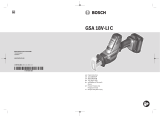 Bosch GSA 18V-LI C ユーザーマニュアル