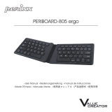 Perixx Periboard-805 Ergo Wireless Foldable Ergonomic Bluetooth Keyboard ユーザーマニュアル