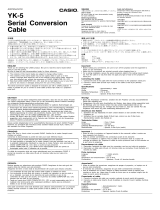 Casio YK-5 ケーブル 取扱説明書