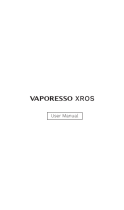 Vaporesso VAPORESSO XROS ユーザーマニュアル