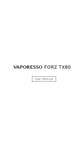 Vaporesso FORZ TX80 ユーザーマニュアル