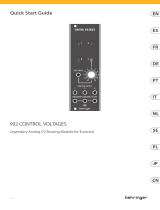 Behringer 992 CONTROL VOLTAGES クイックスタートガイド